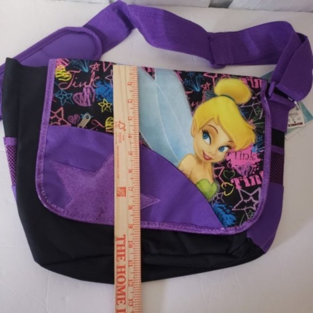 Black & Purple Crossbody Shoulder Bag Mail Pouch Tinker Bell Bag NWT - Picture 6 of 6